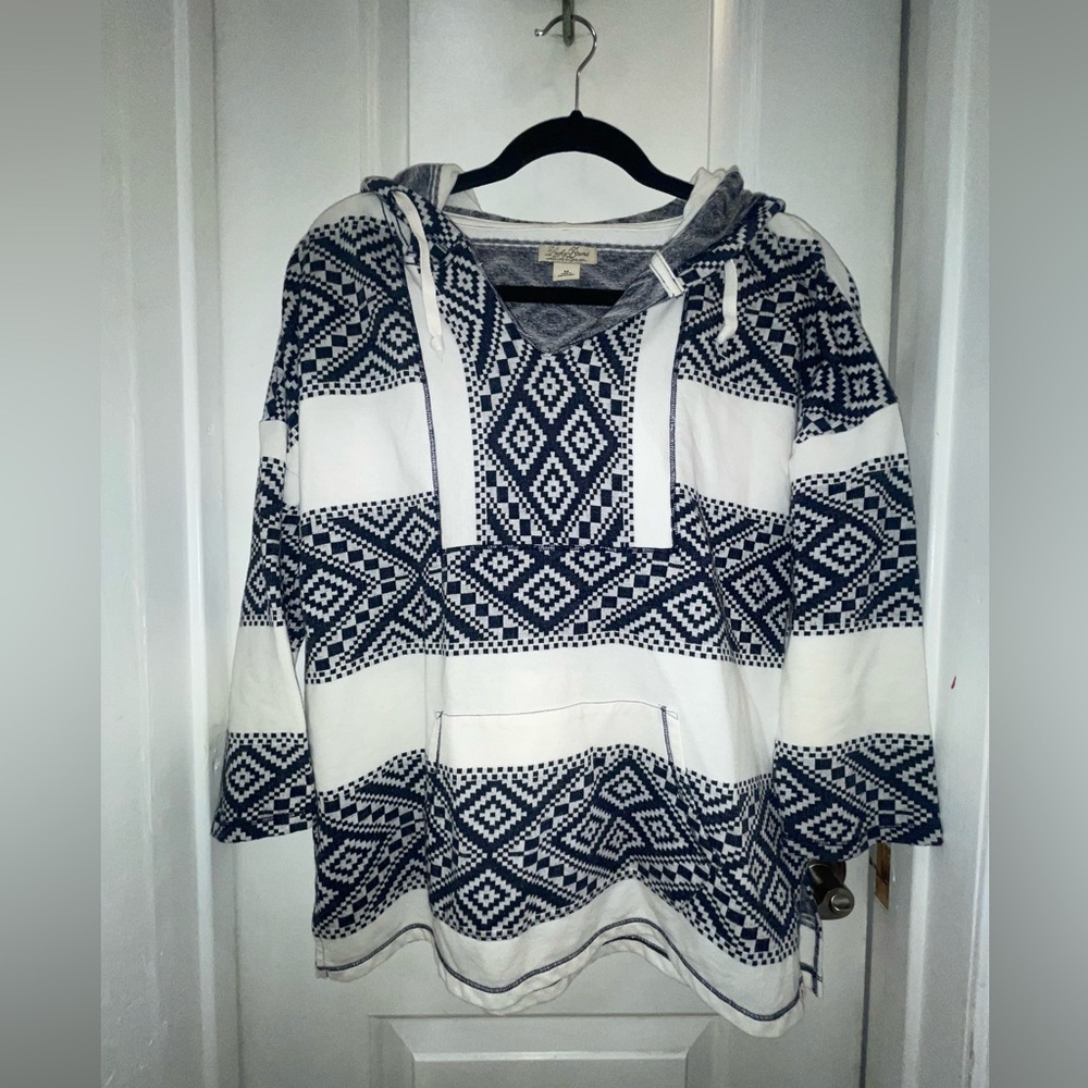 Lucky Brand Black and White Patterned Top